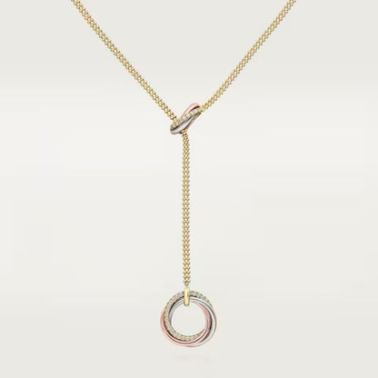 [Love's Uplift]TRINITY DIAMONDS NECKLACE