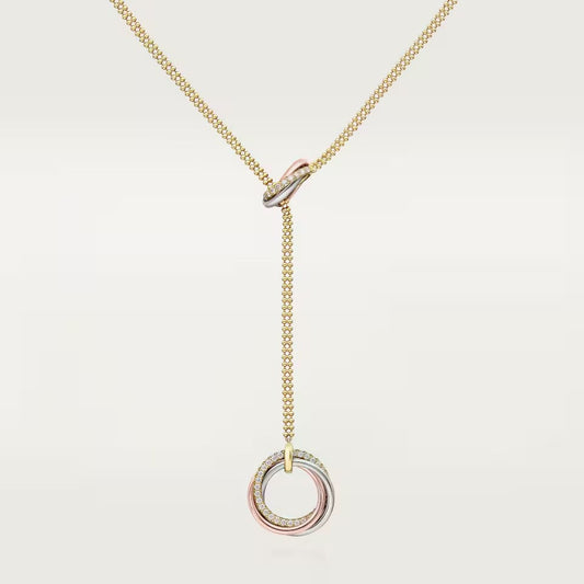 [Love's Uplift]TRINITY DIAMONDS NECKLACE
