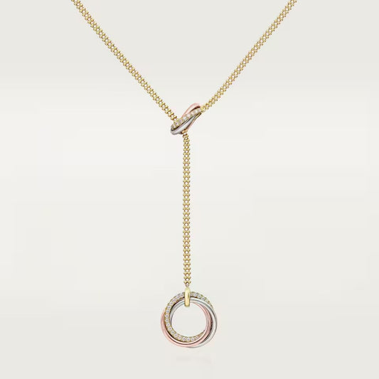 [Love's Uplift]TRINITY DIAMONDS NECKLACE