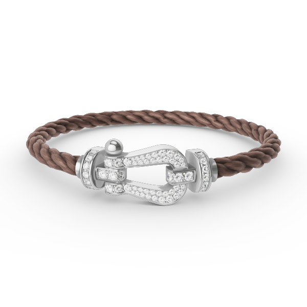[Love's Uplift]FORCE LARGE HORSESHOE FULL DIAMOND BRACELET SILVER