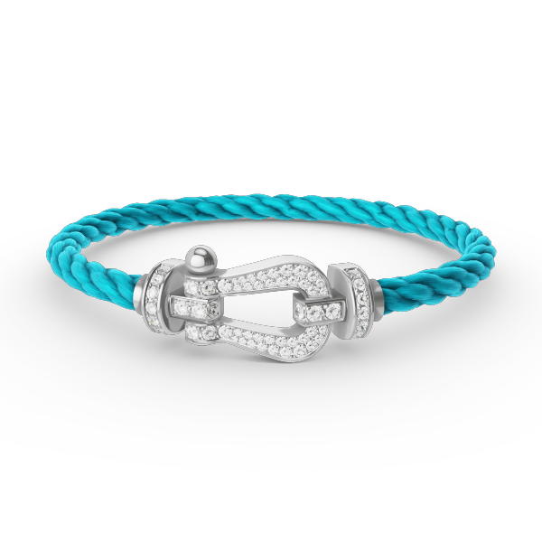 [Love's Uplift]FORCE LARGE HORSESHOE FULL DIAMOND BRACELET SILVER