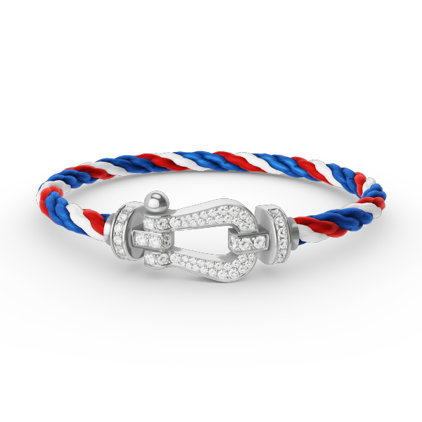 [Love's Uplift]FORCE LARGE HORSESHOE FULL DIAMOND BRACELET SILVER