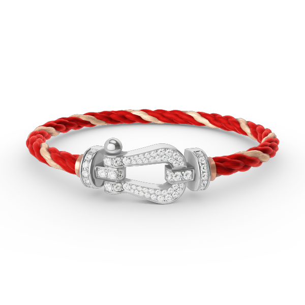 [Love's Uplift]FORCE LARGE HORSESHOE FULL DIAMOND BRACELET SILVER