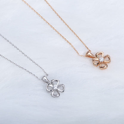 [Love's Uplift]FIOREVER NECKLACE DIAMOND CENTER