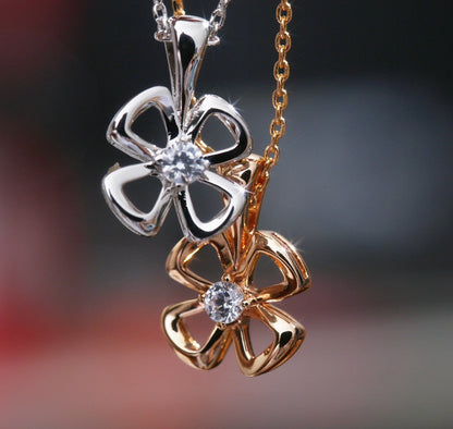 [Love's Uplift]FIOREVER NECKLACE DIAMOND CENTER