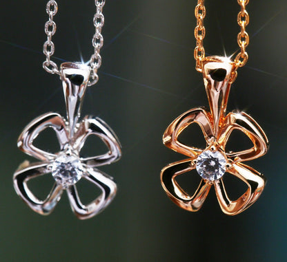 [Love's Uplift]FIOREVER NECKLACE DIAMOND CENTER
