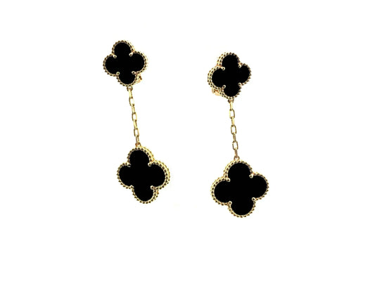 [Love's Uplift]CLOVER 2 MOTIFS  EARRINGS (MULTIPLE CHOICESC