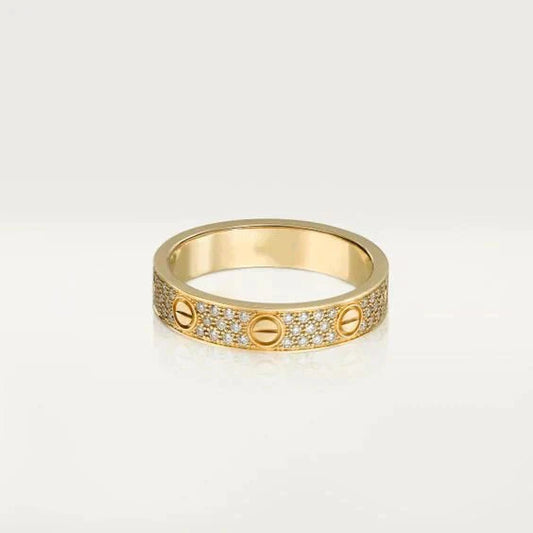 [Love's Uplift]LOVE RING 3.6MM DIAMOND PAVED