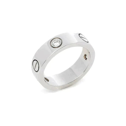 [Love's Uplift]LOVE RING 5.5MM 3 DIAMONDS SILVER
