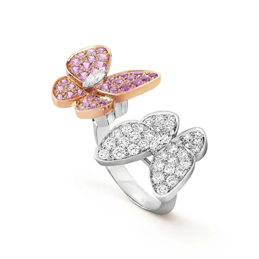 [Love's Uplift]TWIN BUTTERFLY DIAMOND RING
